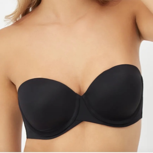 Maidenform Ultimate Stay Put Strapless Underwire Bra black Size 40C NWT - Picture 1 of 9